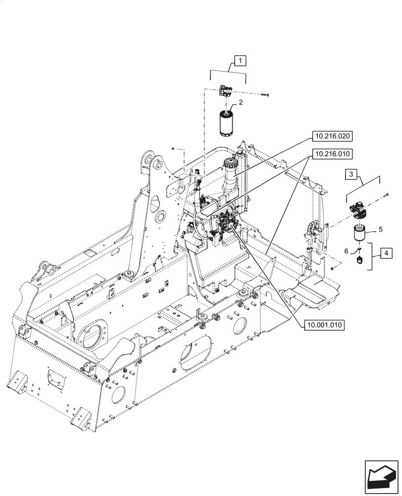 Схема запчастей Case TV380 - (10.216.030) - FUEL FILTER / WATER SEPARATOR (10) - ENGINE