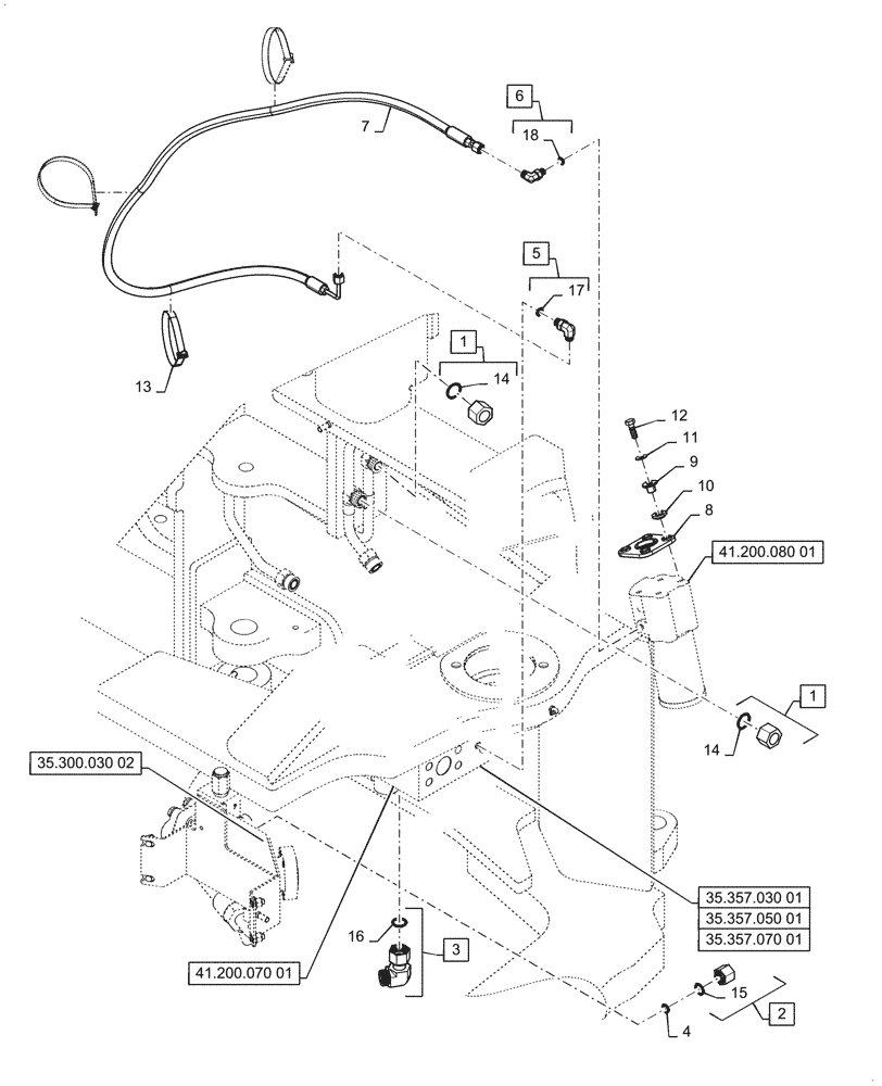 Схема запчастей Case 1121G - (41.200.020[01]) - VAR - 782441 - STANDARD STEERING - W/O JOYSTICK (41) - STEERING