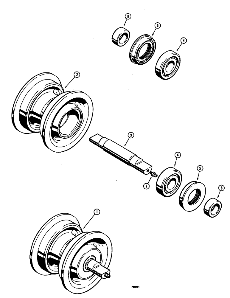 Схема запчастей Case 350B - (128) - D31698 TRACK ROLLER, WITH SEPARATE MOUNTING BRACKET, IF USED (04) - UNDERCARRIAGE