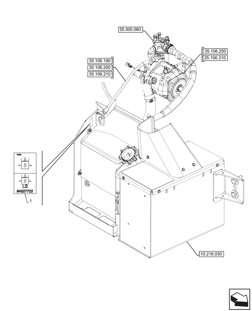 Схема запчастей Case 580SN WT - (90.108.540) - DECAL, DIAGNOSTIC COUPLER (90) - PLATFORM, CAB, BODYWORK AND DECALS