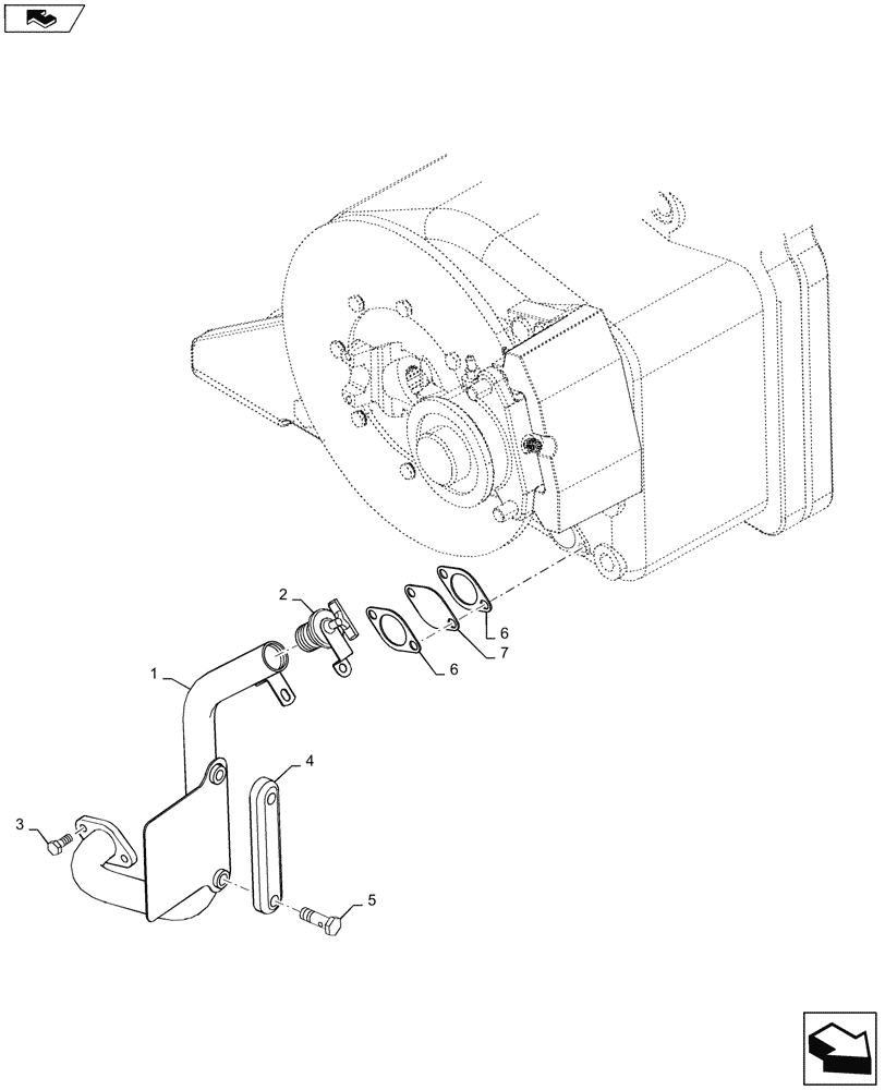 Схема запчастей Case 821G - (21.113.030) - VAR - 424224, 424225 - FILLER TUBE AND SIGHT GAUGE (21) - TRANSMISSION