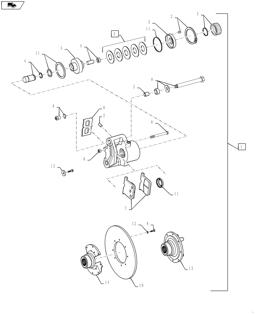 Схема запчастей Case 921G - (33.110.010) - PARKING BRAKE (33) - BRAKES & CONTROLS