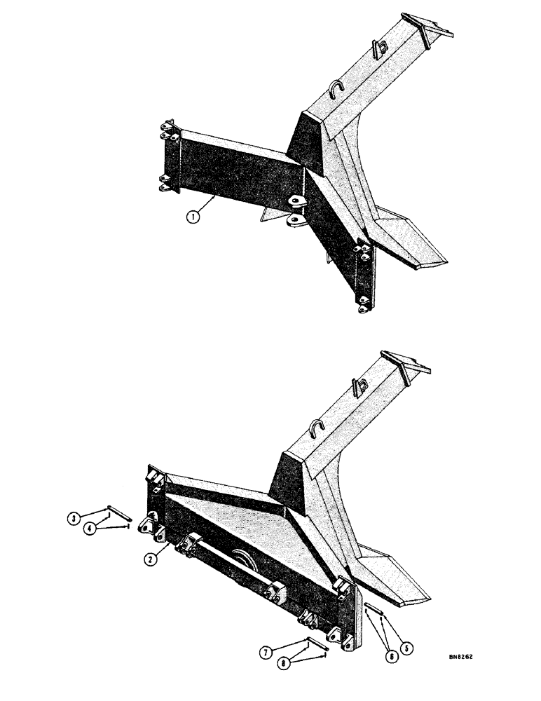Схема запчастей Case 800 - (220) - TREE KNOCKER (05) - UPPERSTRUCTURE CHASSIS