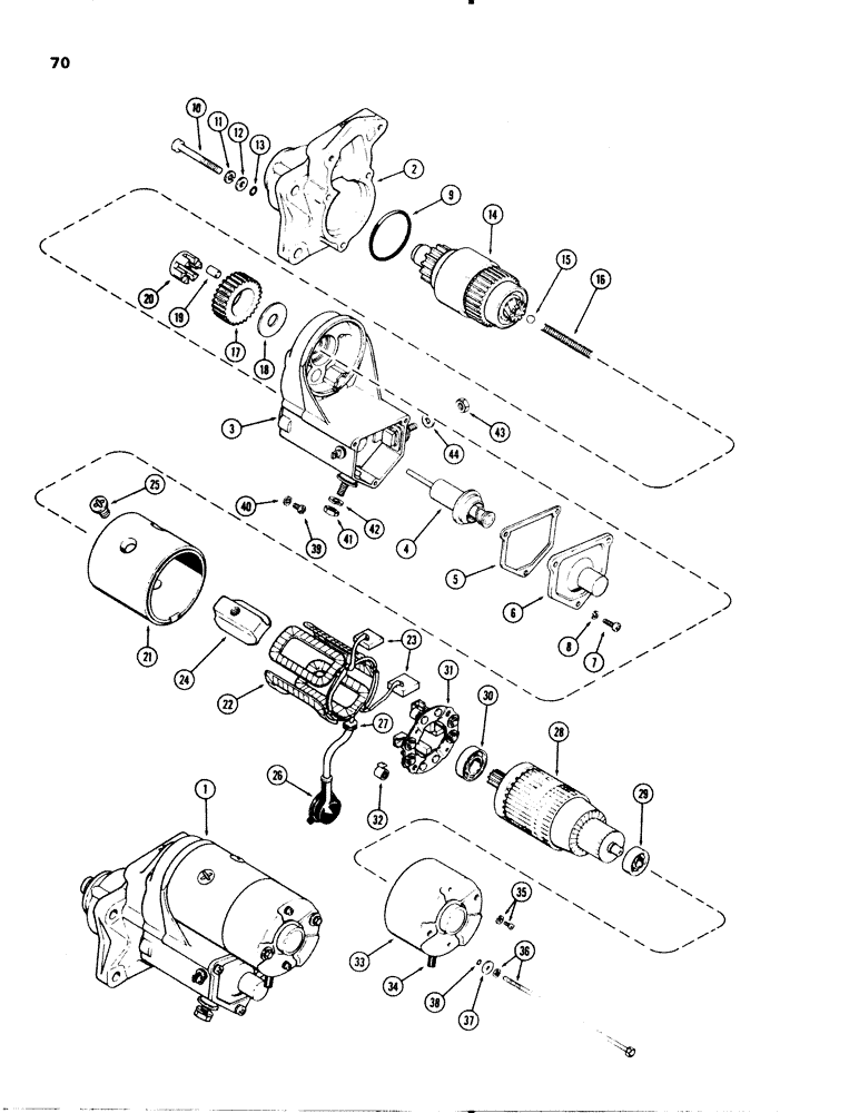 Схема запчастей Case 580C - (070) - R39341 STARTER, NIPPONDENSO (04) - ELECTRICAL SYSTEMS