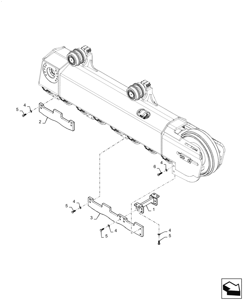 Схема запчастей Case 1650M XLT PAT - (48.138.020) - VAR - 784880 - ROCK GUARD LONG CENTER (48) - TRACKS & TRACK SUSPENSION