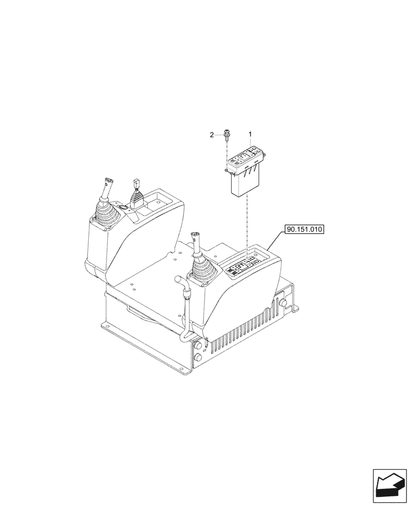 Схема запчастей Case CX57C - (55.051.010) - AIR CONDITIONING, CONTROL UNIT (55) - ELECTRICAL SYSTEMS