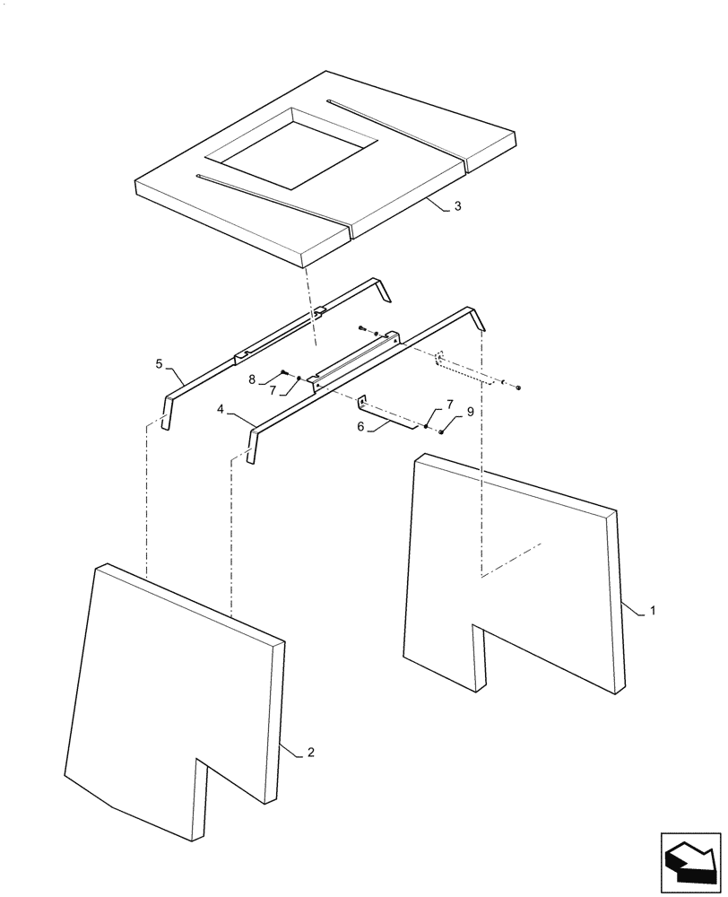 Схема запчастей Case 521G - (90.100.010) - VAR - 782559 - HOOD NOISE SUPPRESSION PANELS (90) - PLATFORM, CAB, BODYWORK AND DECALS