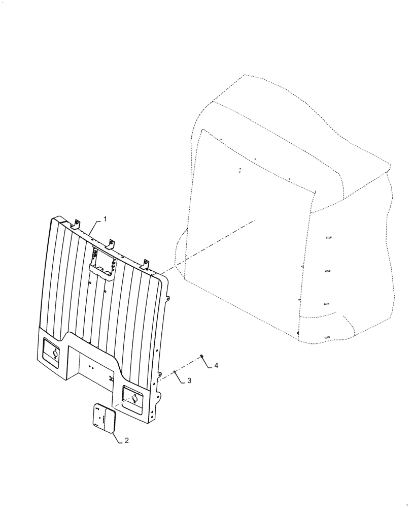 Схема запчастей Case 521G - (55.404.020) - REAR LIGHT INSTALLATION (55) - ELECTRICAL SYSTEMS