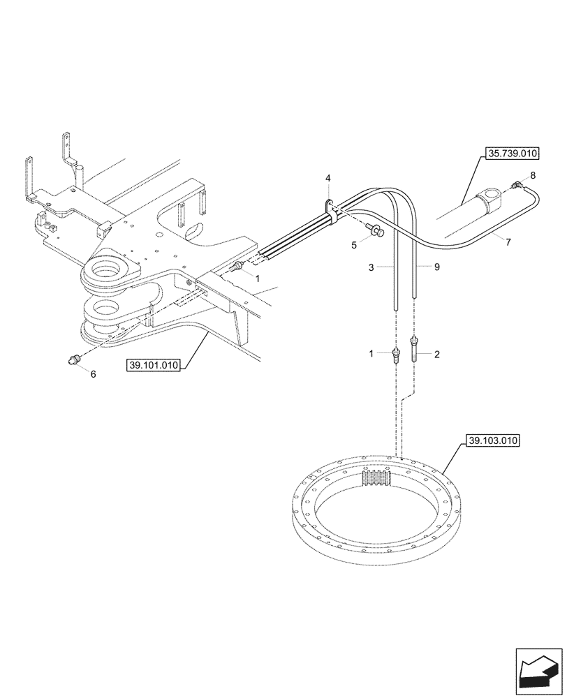 Схема запчастей Case CX60C - (71.460.010) - LUBRICATION LINE (71) - LUBRICATION SYSTEM