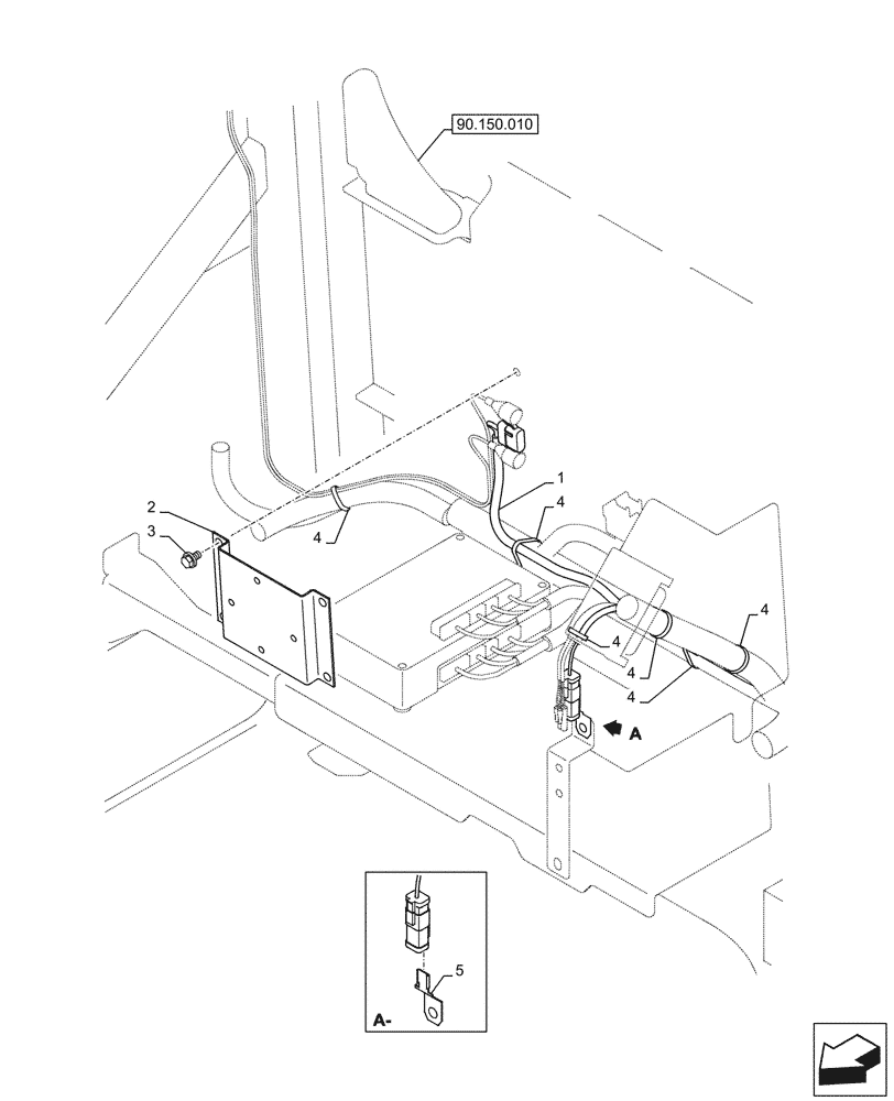 Схема запчастей Case CX750D RTC ME - (55.991.010) - TELEMATIC SYSTEM, HARNESS (55) - ELECTRICAL SYSTEMS