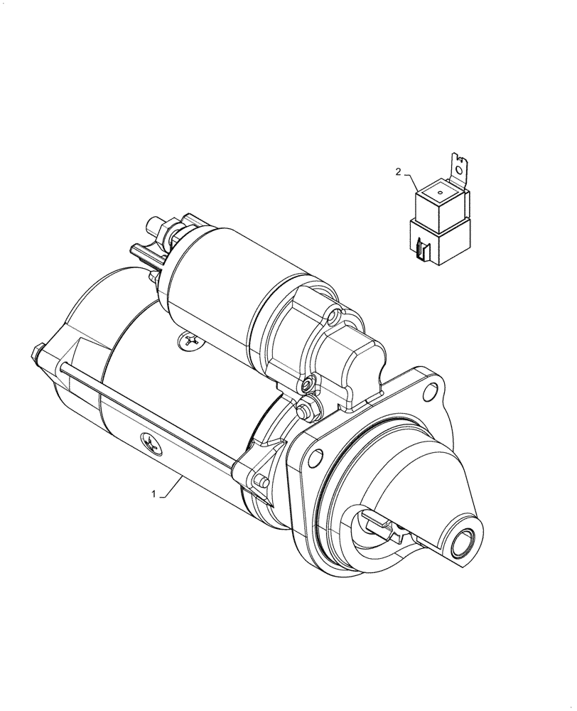 Схема запчастей Case TR340 - (55.201.010) - STARTER MOTOR (55) - ELECTRICAL SYSTEMS