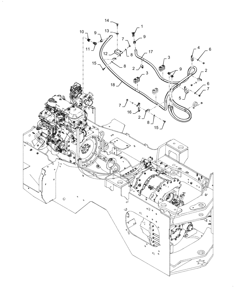 Схема запчастей Case 821G - (50.100.030) - VAR - 782439, 782440 - CAB HEATER HOSES (50) - CAB CLIMATE CONTROL