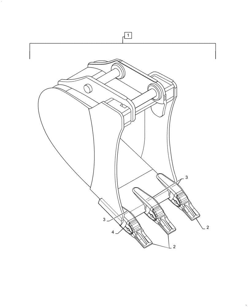 Схема запчастей Case CX75C SR - (95.100.010[03]) - SCOOP, BUCKET - NA ONLY (95) - CE ATTACHMENTS