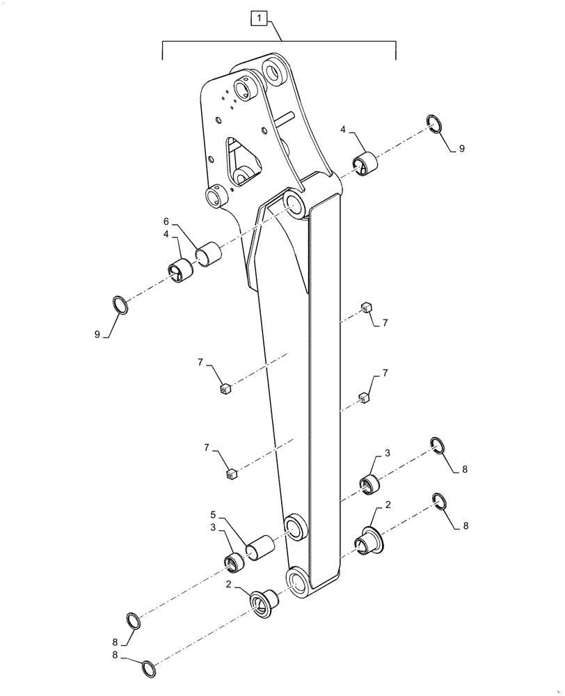 Схема запчастей Case CX31B - (84.912.AA[03]) - ARM, 1.62M (84) - BOOMS, DIPPERS & BUCKETS