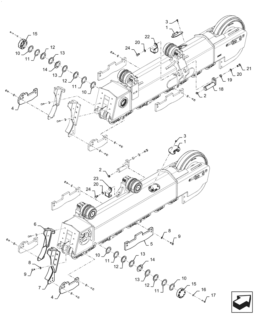 Схема запчастей Case 1650M XLT BD - (48.134.010) - TRACK ASSY, FRAME ULTRA-LIFE (48) - TRACKS & TRACK SUSPENSION