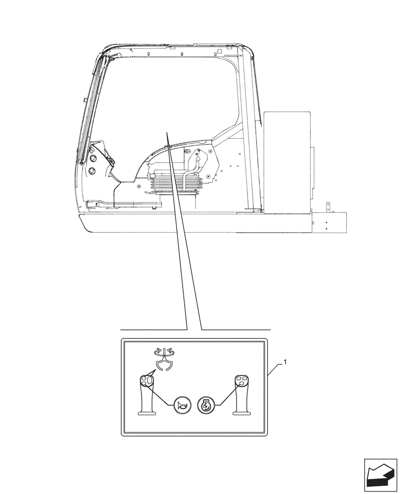 Схема запчастей Case CX750D RTC ME - (90.108.340) - VAR - 461863 - DECAL, CONTROLS (90) - PLATFORM, CAB, BODYWORK AND DECALS