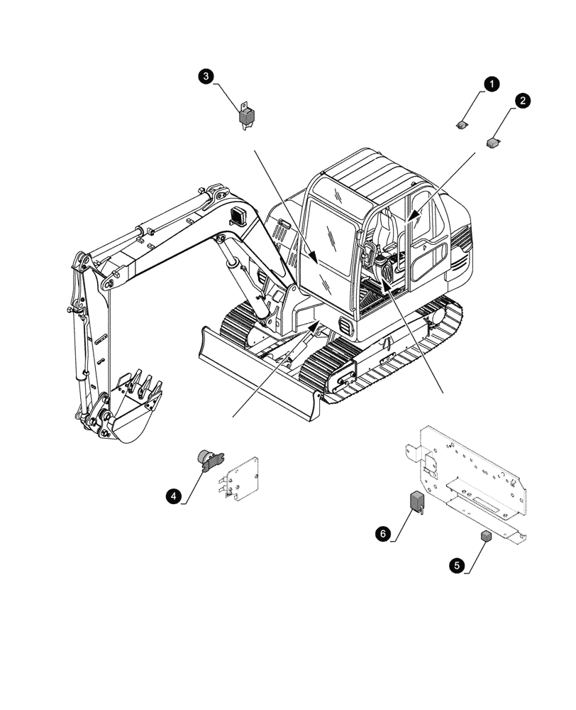 Схема запчастей Case CX60C - (05.100.04[03]) - MAINTENANCE PARTS - FUSES (05) - SERVICE & MAINTENANCE