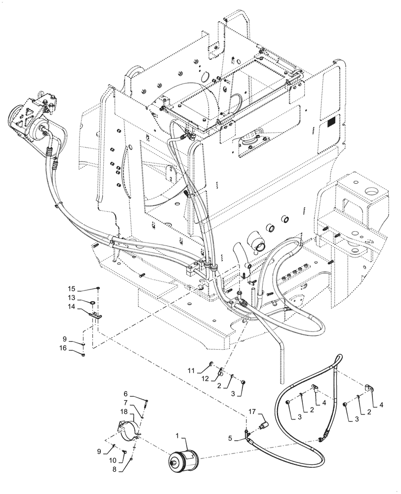 Схема запчастей Case 821G - (50.200.060) - VAR - 782440 - AIR CONDITIONING, RECEIVER-DRYER (50) - CAB CLIMATE CONTROL