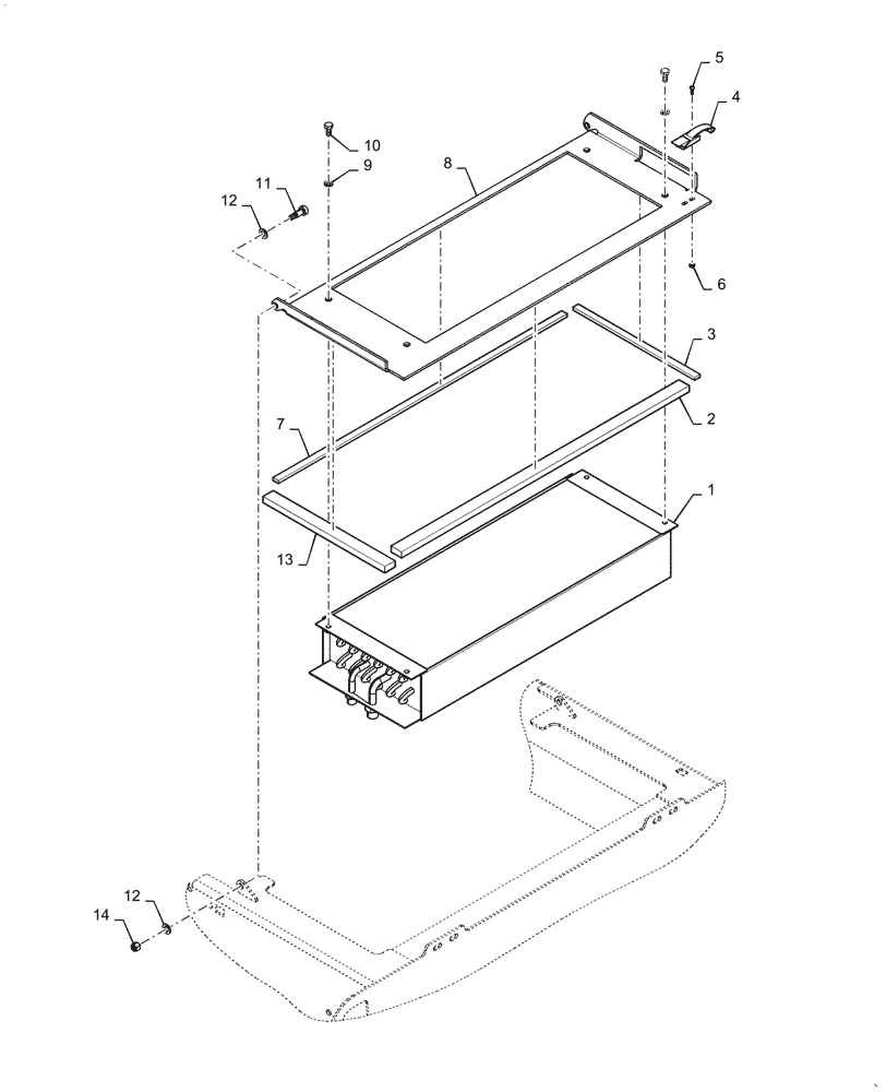 Схема запчастей Case 821G - (50.200.040) - VAR - 782440 - AIR CONDITIONING, CONDENSER (50) - CAB CLIMATE CONTROL