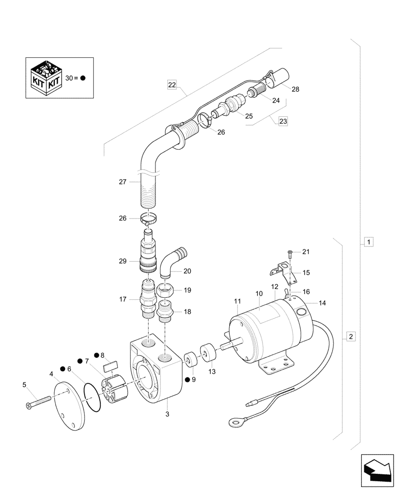 Схема запчастей Case CX60C - (55.011.020) - VAR - 747092 - FUEL TRANSFER PUMP (55) - ELECTRICAL SYSTEMS
