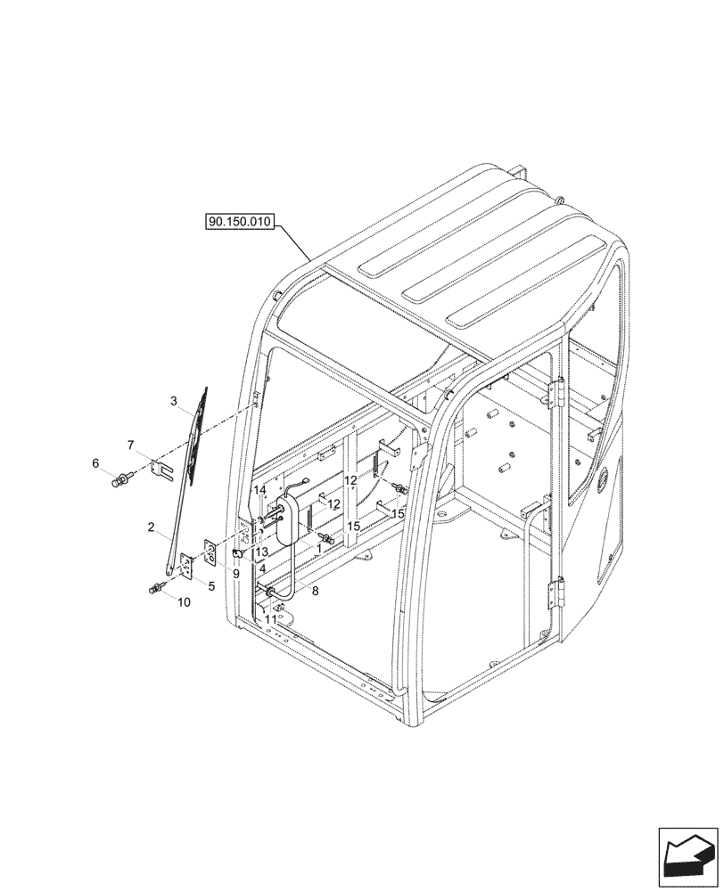 Схема запчастей Case CX60C - (55.518.010) - WINDSHIELD WIPER, MOTOR (55) - ELECTRICAL SYSTEMS