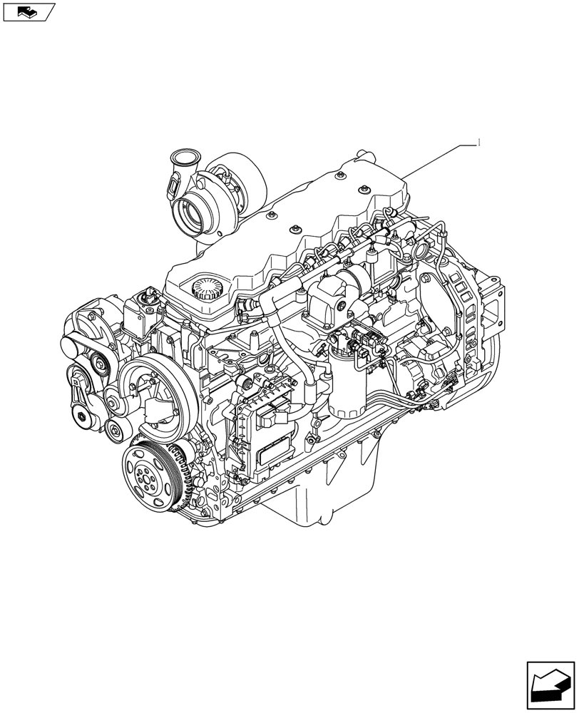 Схема запчастей Case F4HFE6131 A004 - (10.001.AD) - ENGINE (10) - ENGINE