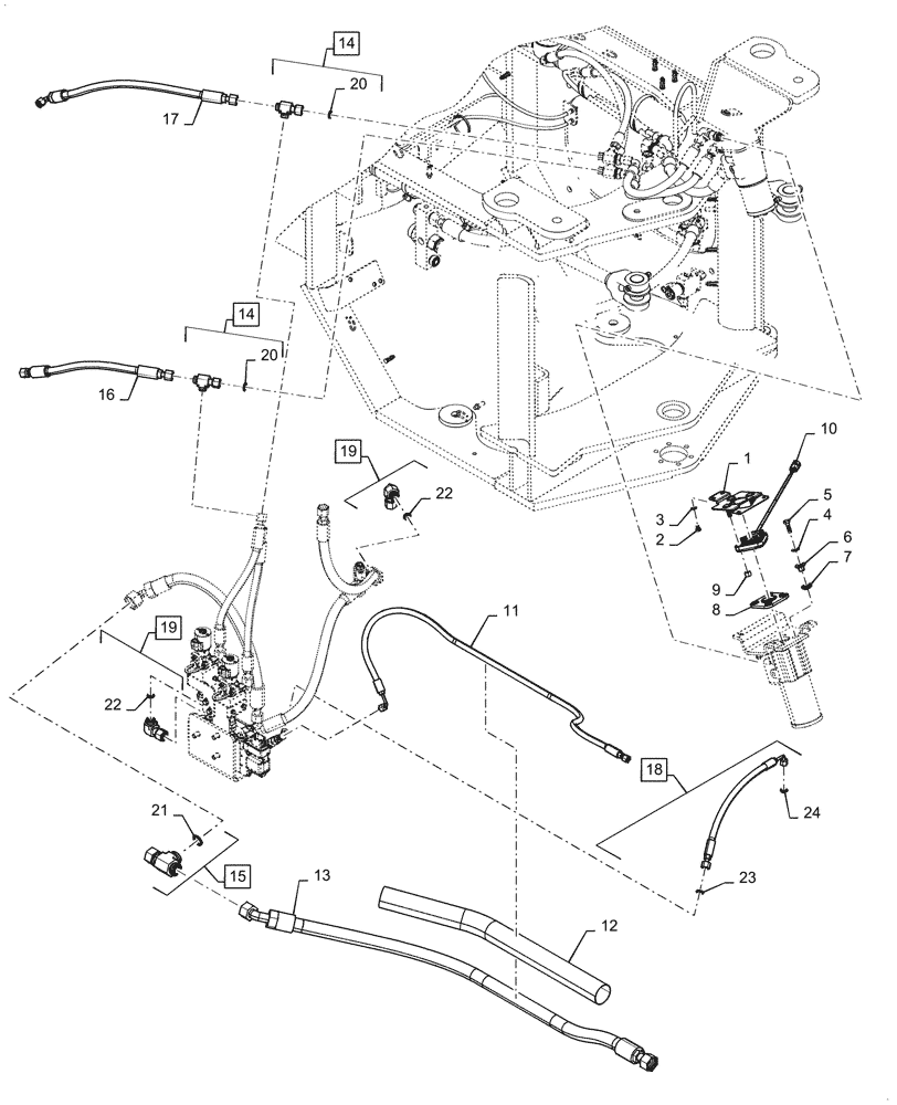 Схема запчастей Case 521G - (41.200.060[02]) - VAR - 482913 - SECONDARY STEERING, W/ JOYSTICK (41) - STEERING