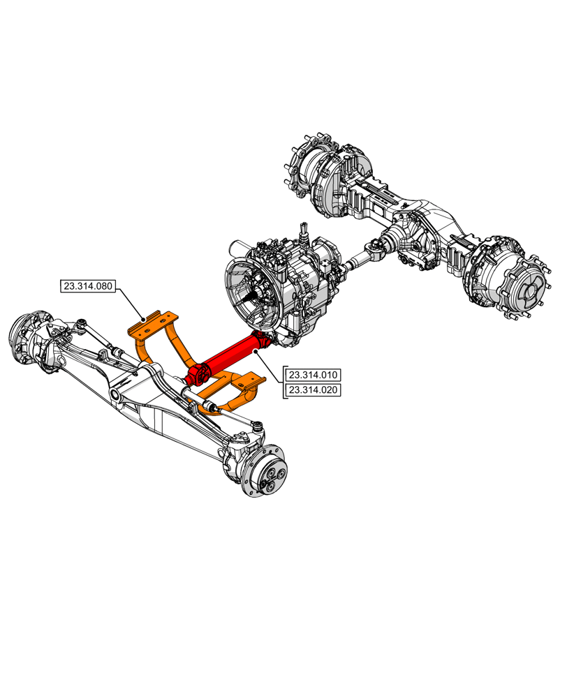 Схема запчастей Case 580SN - (23.000.00[02]) - SECTION INDEX - FOUR WHEEL DRIVE SYSTEM, 4WD (23) - FOUR WHEEL DRIVE SYSTEM