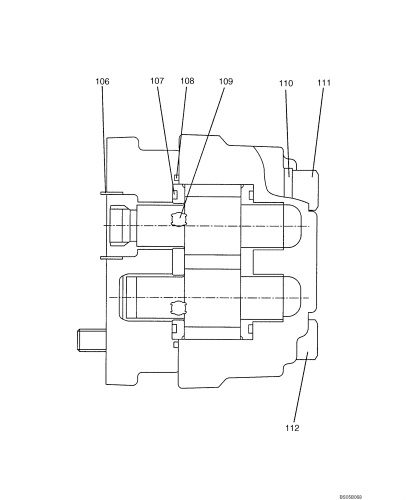 Схема запчастей Case CX225SR - (08-04) - PUMP ASSY, HYDRAULIC - COUPLING (08) - HYDRAULICS