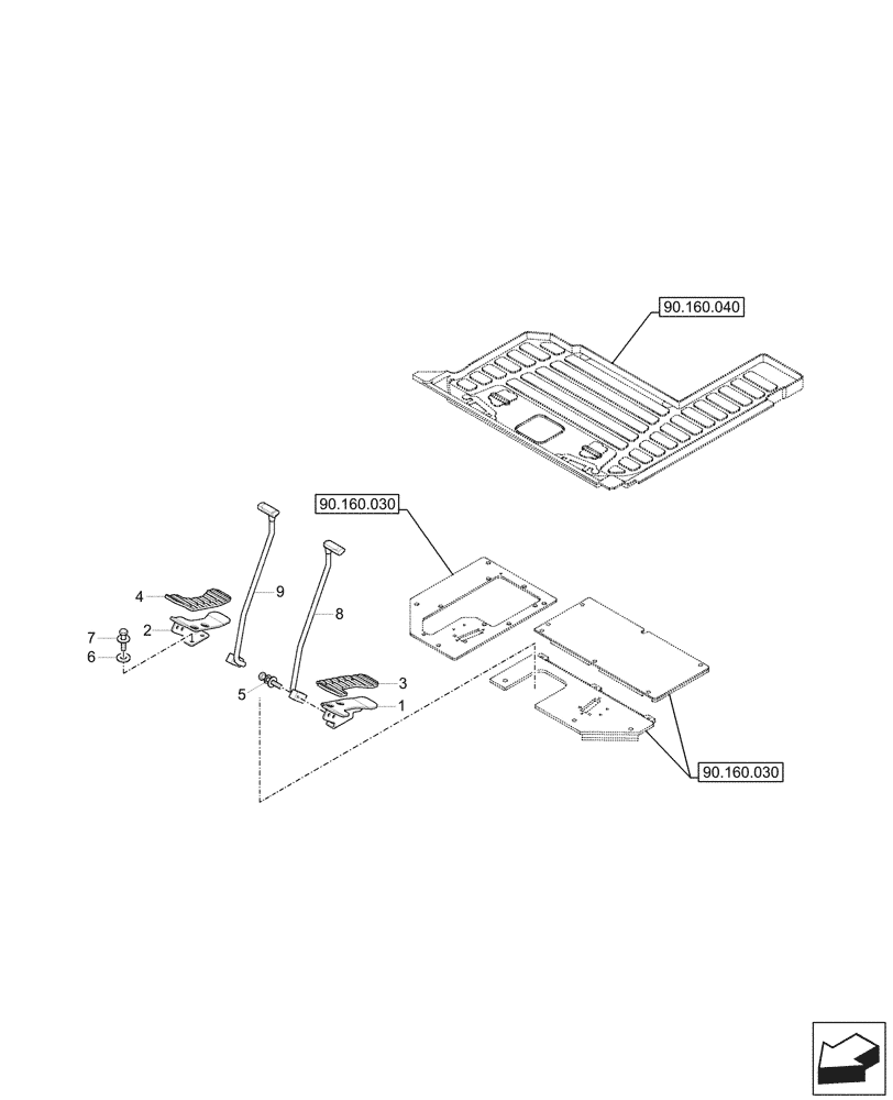 Схема запчастей Case CX57C - (35.355.010) - CONTROL LEVER (35) - HYDRAULIC SYSTEMS
