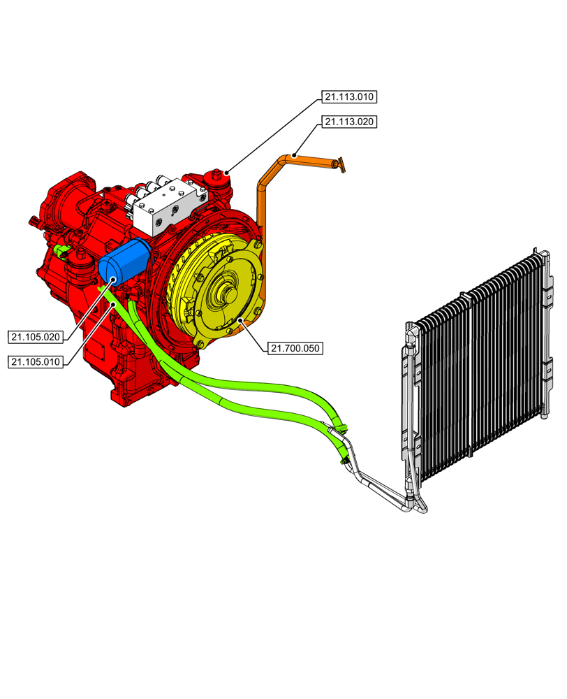 Схема запчастей Case 580SN - (21.000.00[05]) - SECTION INDEX - TRANSMISSION (21) - TRANSMISSION