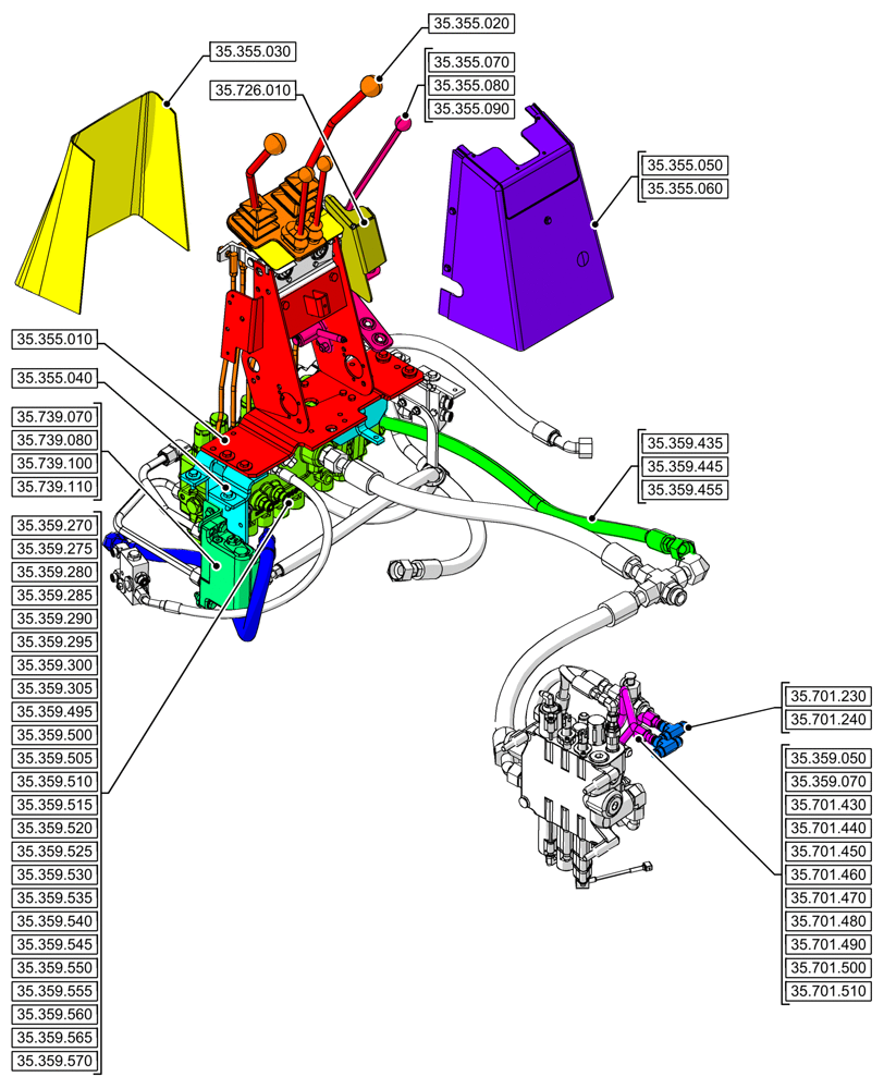 Схема запчастей Case 580N - (35.000.00[09]) - SECTION INDEX - HYDRAULIC SYSTEMS (35) - HYDRAULIC SYSTEMS