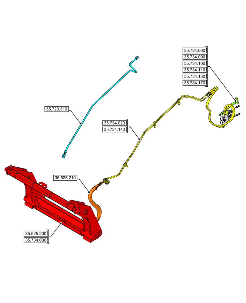 Схема запчастей Case 580SN - (35.000.00[02]) - SECTION INDEX - HYDRAULIC SYSTEMS (35) - HYDRAULIC SYSTEMS