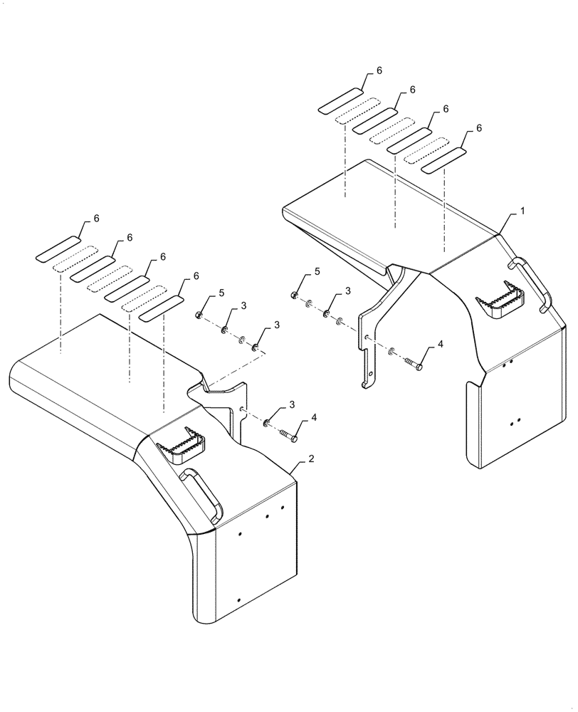 Схема запчастей Case 721G - (90.116.100) - VAR - 782510 - REAR FENDER SHORT (90) - PLATFORM, CAB, BODYWORK AND DECALS