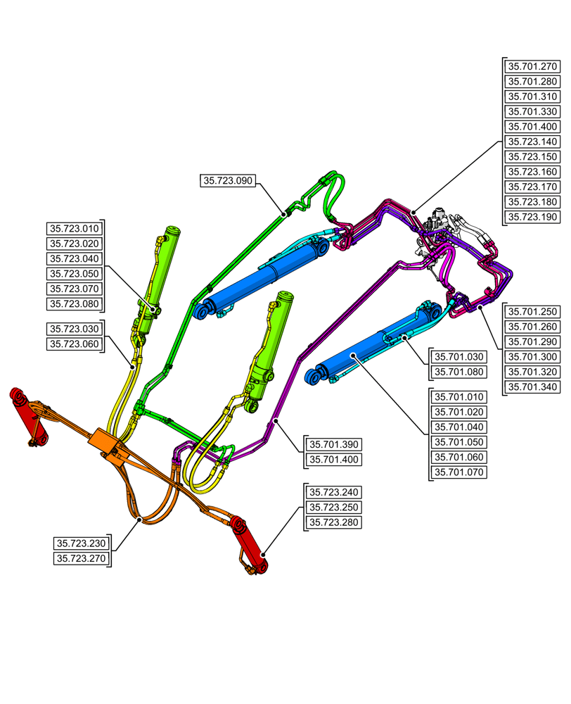 Схема запчастей Case 580N - (35.000.00[01]) - SECTION INDEX - HYDRAULIC SYSTEMS (35) - HYDRAULIC SYSTEMS