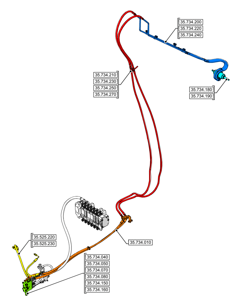Схема запчастей Case 580N - (35.000.00[03]) - SECTION INDEX - HYDRAULIC SYSTEMS (35) - HYDRAULIC SYSTEMS