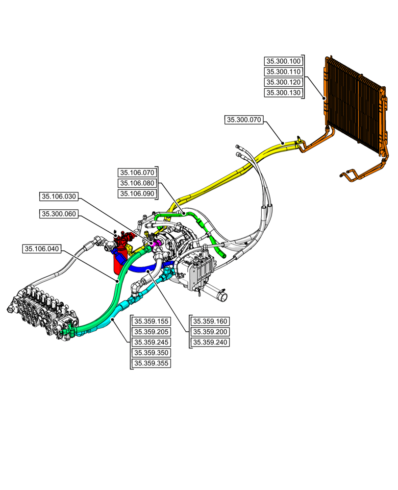 Схема запчастей Case 580N - (35.000.00[05]) - SECTION INDEX - HYDRAULIC SYSTEMS (35) - HYDRAULIC SYSTEMS