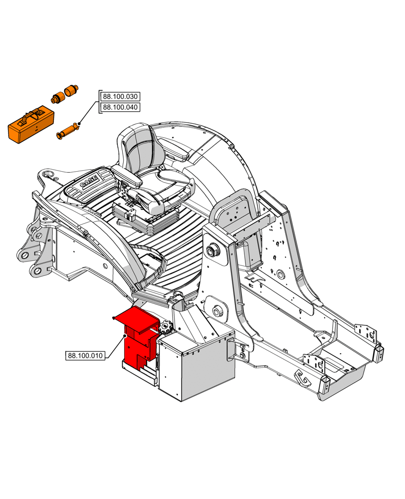 Схема запчастей Case 580SN WT - (88.000.00[02]) - SECTION INDEX - ACCESSORIES (88) - ACCESSORIES