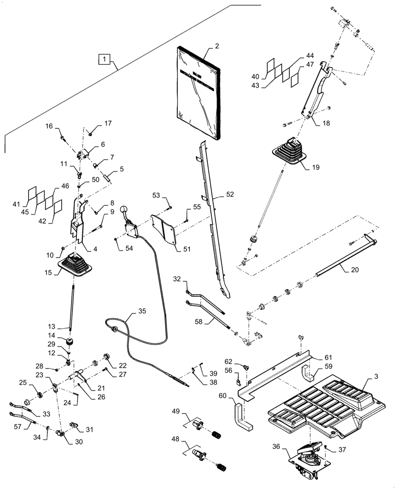 Схема запчастей Case TR320 - (88.100.35[01]) - DIA KIT, HAND CONTROLS (88) - ACCESSORIES