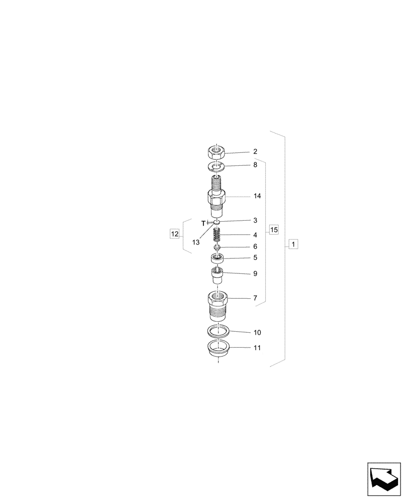 Схема запчастей Case CX17C - (10.218.020) - FUEL INJECTOR, COMPONENTS (10) - ENGINE