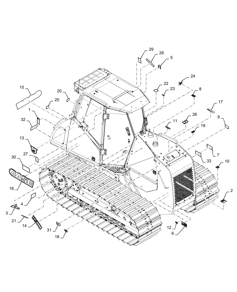 Схема запчастей Case 1650M XLT PAT - (90.108.010) - VAR - 784138 - DECALS ENGLISH, (90) - PLATFORM, CAB, BODYWORK AND DECALS