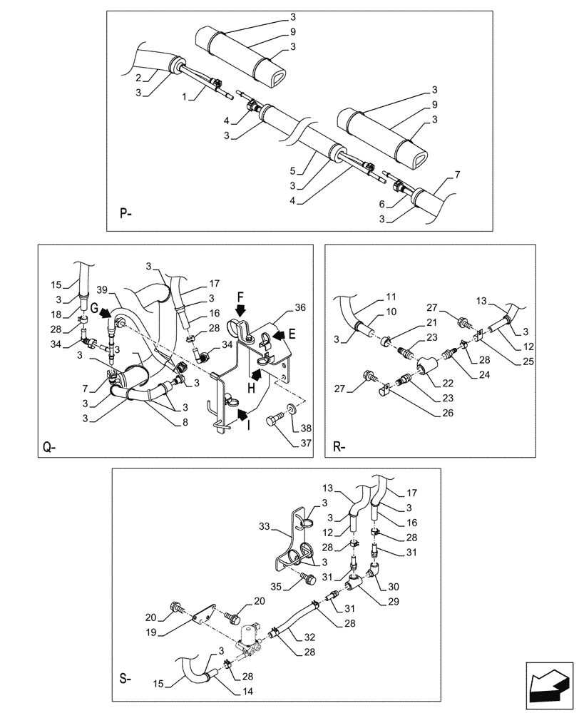 Схема запчастей Case CX750D RTC ME - (10.500.040) - DEF/ADBLUE™ LINES (10) - ENGINE