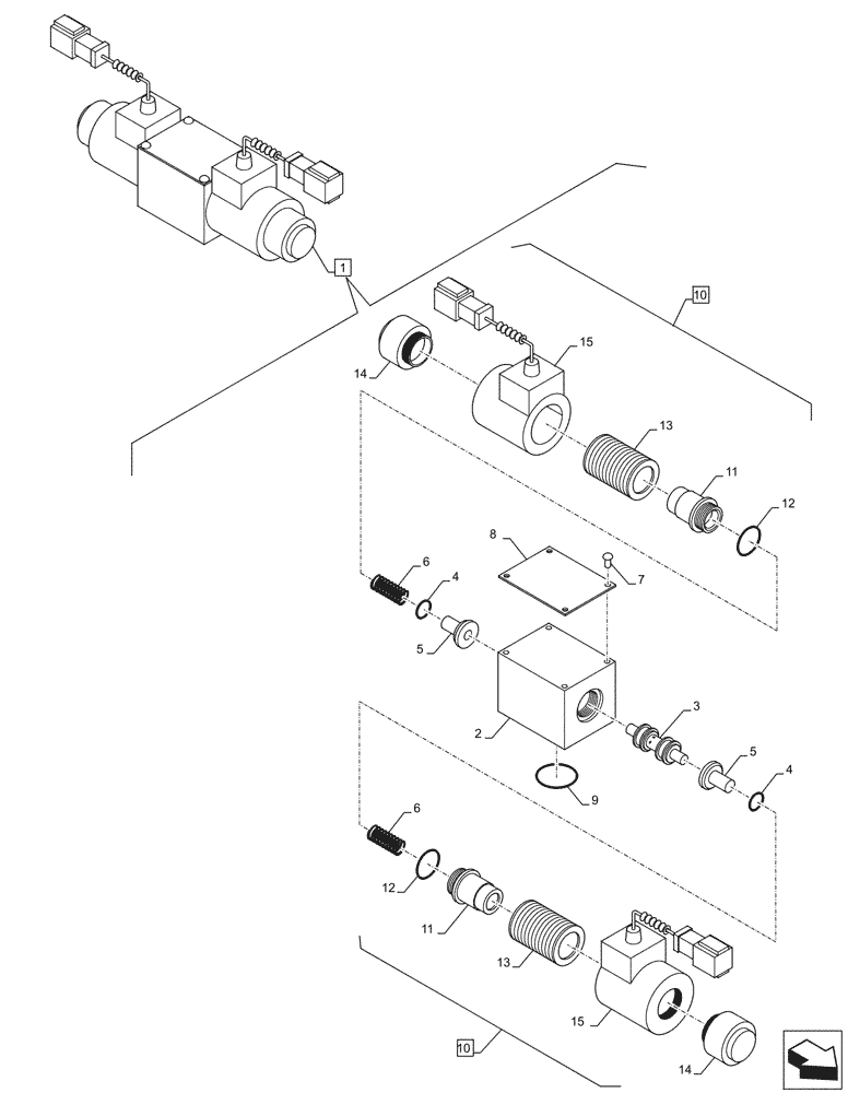 Схема запчастей Case CX500D RTC - (39.140.AM[13]) - VAR - 481263 - SOLENOID VALVE, HYDRAULIC, COUNTERWEIGHT, COMPONENTS (39) - FRAMES AND BALLASTING