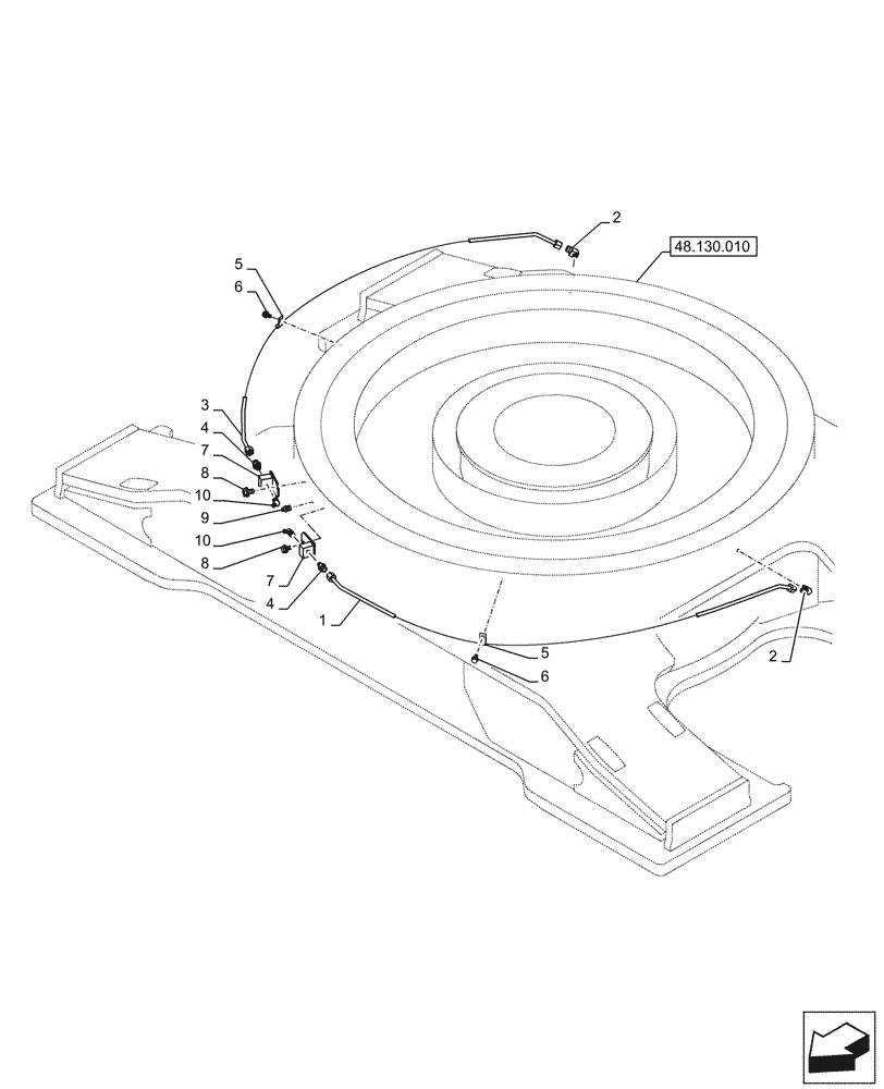 Схема запчастей Case CX750D RTC - (39.103.020) - SLEWING RING (39) - FRAMES AND BALLASTING