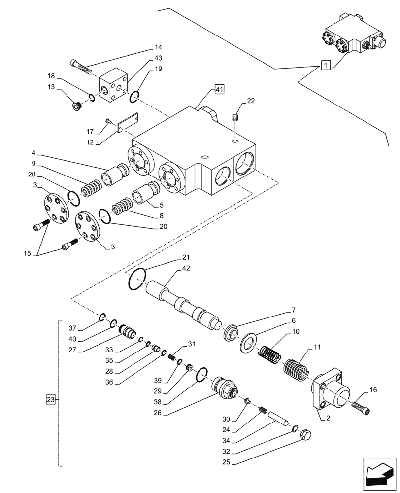 Схема запчастей Case CX750D RTC ME - (35.737.140) - VAR - 481064 - ARM, CYLINDER, SAFETY VALVE, COMPONENTS (35) - HYDRAULIC SYSTEMS