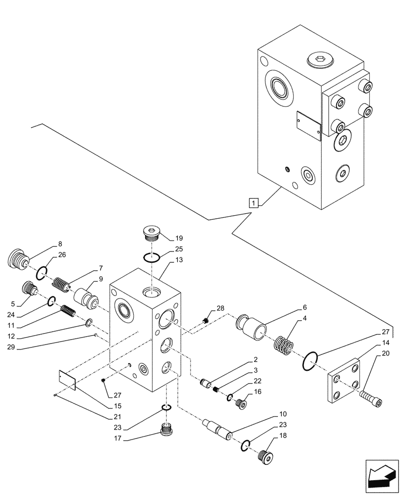Схема запчастей Case CX750D RTC ME - (35.360.060) - VAR - 461863 - SAFETY VALVE, CLAMSHELL BUCKET, ROTATION, W/ ELECTRICAL PROPORTIONAL CONTROL (35) - HYDRAULIC SYSTEMS