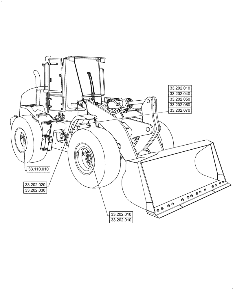 Схема запчастей Case 821G - (33.000.00) - SECTION INDEX - BRAKES & CONTROLS (33) - BRAKES & CONTROLS