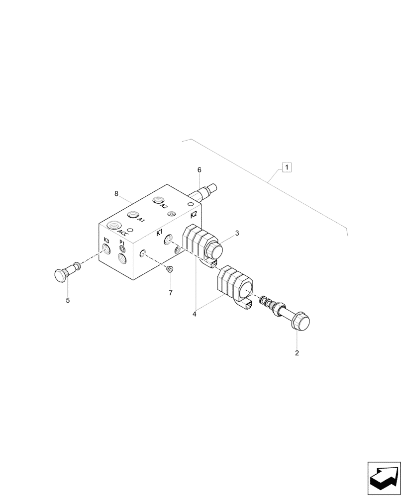 Схема запчастей Case CX17C - (35.357.020) - PILOT CONTROLS, SOLENOID VALVE, COMPONENTS (35) - HYDRAULIC SYSTEMS