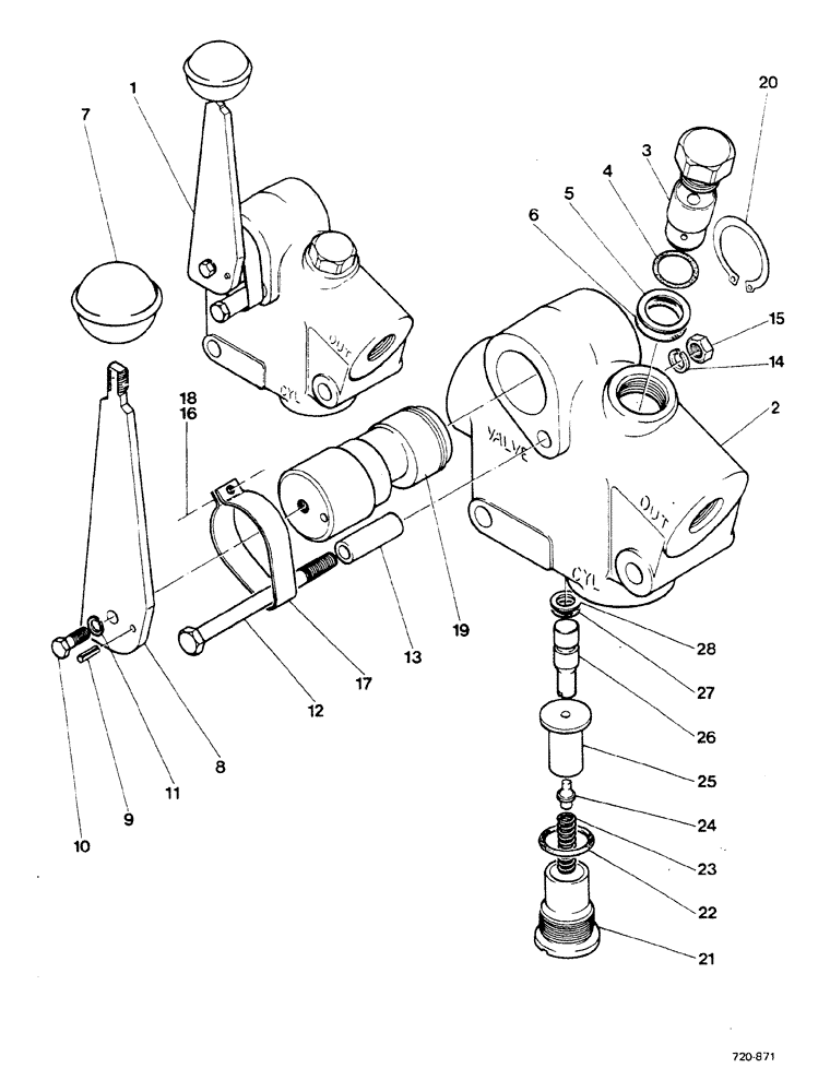Схема запчастей Case 580F - (230) - BOOM LOCKOUT VALVE (35) - HYDRAULIC SYSTEMS