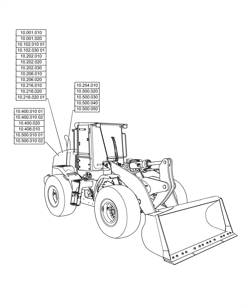 Схема запчастей Case 921G - (10.000.00[01]) - SECTION INDEX - ENGINE (10) - ENGINE